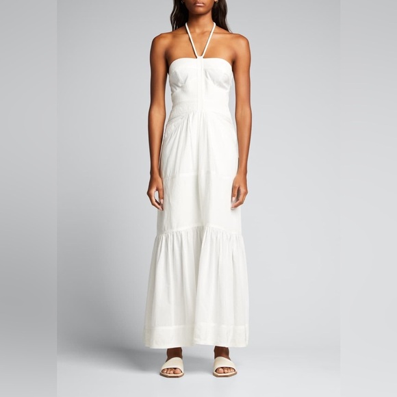 A.L.C Adelle Halter Maxi Dress in Ivory size 2 - Picture 1 of 12